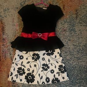 BEAUTIFUL Black white and red dress.